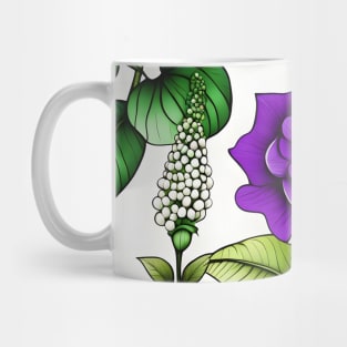 Suffragette Colours Floral Mug